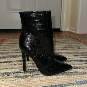 Heeled Boots - Crocodile print?